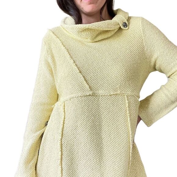 Soft Surroundings Lagenlook Pullover Tunic Sweater Yellow Size MP Petite Medium - Picture 5 of 10